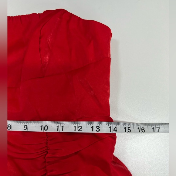 Hello Molly Saints & Secrets Red Ruched Strapless Mini Dress NEW Size Medium - Picture 9 of 14